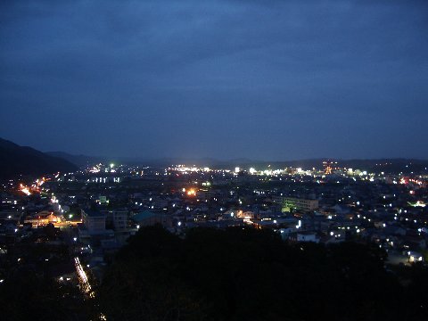 尾関山公園の夜景 東方