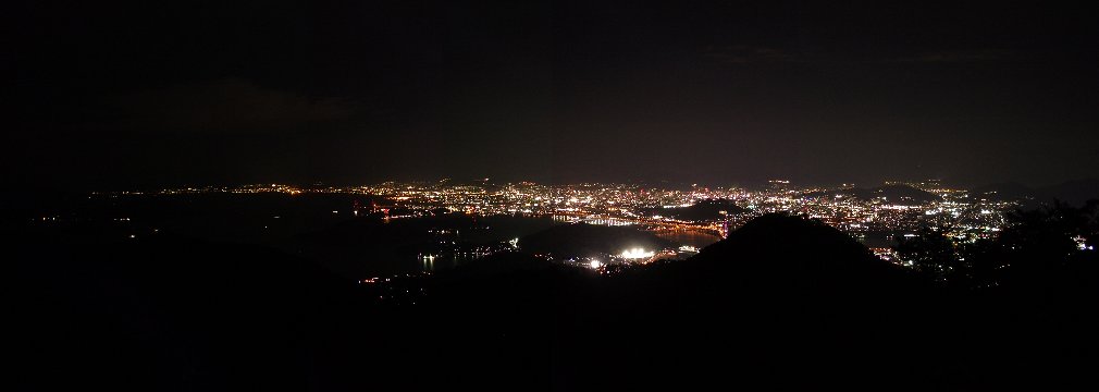 絵下山の夜景 パノラマ