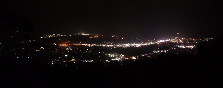 比叡尾山・岩屋寺の夜景 パノラマ